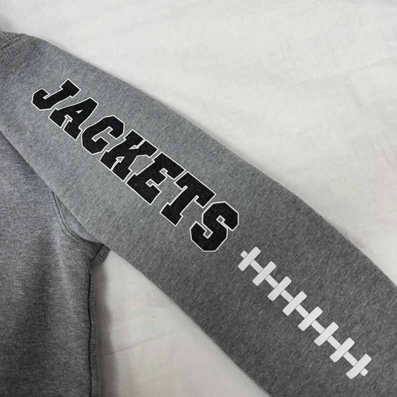 ジャンスポーツ JANSPORT パーカー 長袖 RMC RANDOLPH MACON FOOTBALL ロゴ プルオーバー フーディ スウェット パーカー S 灰 / グレー / gray メンズ USED 古着 中古 50150381