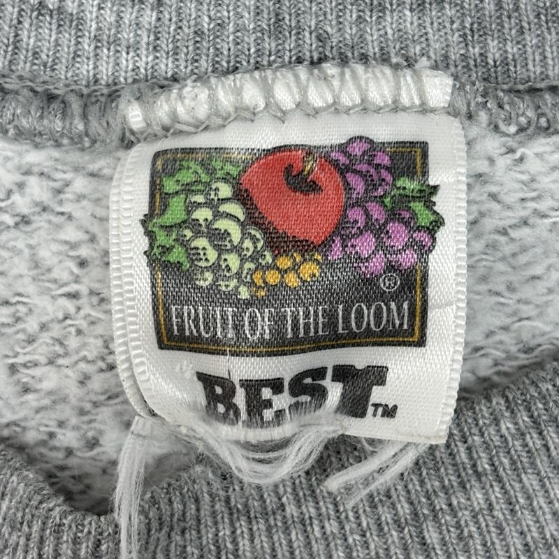 フルーツオブザルーム FRUIT OF THE LOOM トレーナー 長袖 BEST NORTHFIELD ロゴ プリント クルーネック スウェット トレーナー - 灰 / グレー / gray メンズ USED 古着 中古 50150383