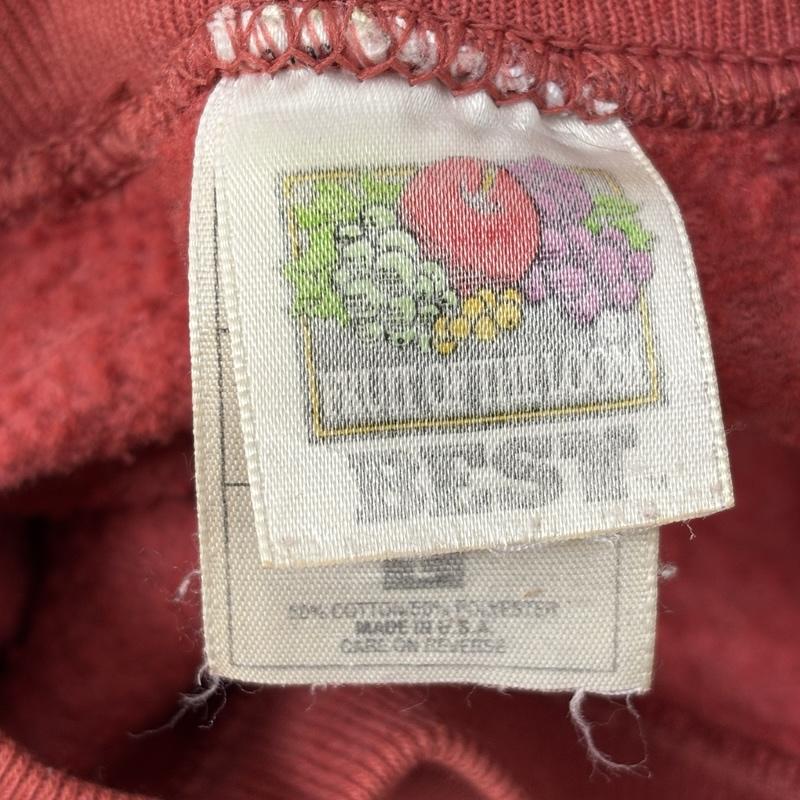 フルーツオブザルーム FRUIT OF THE LOOM トレーナー 長袖 90年代 ビンテージ USA製 帆船 ロゴ プリント スウェット トレーナー 90s VINTAGE L メンズ USED 古着 中古 50150384