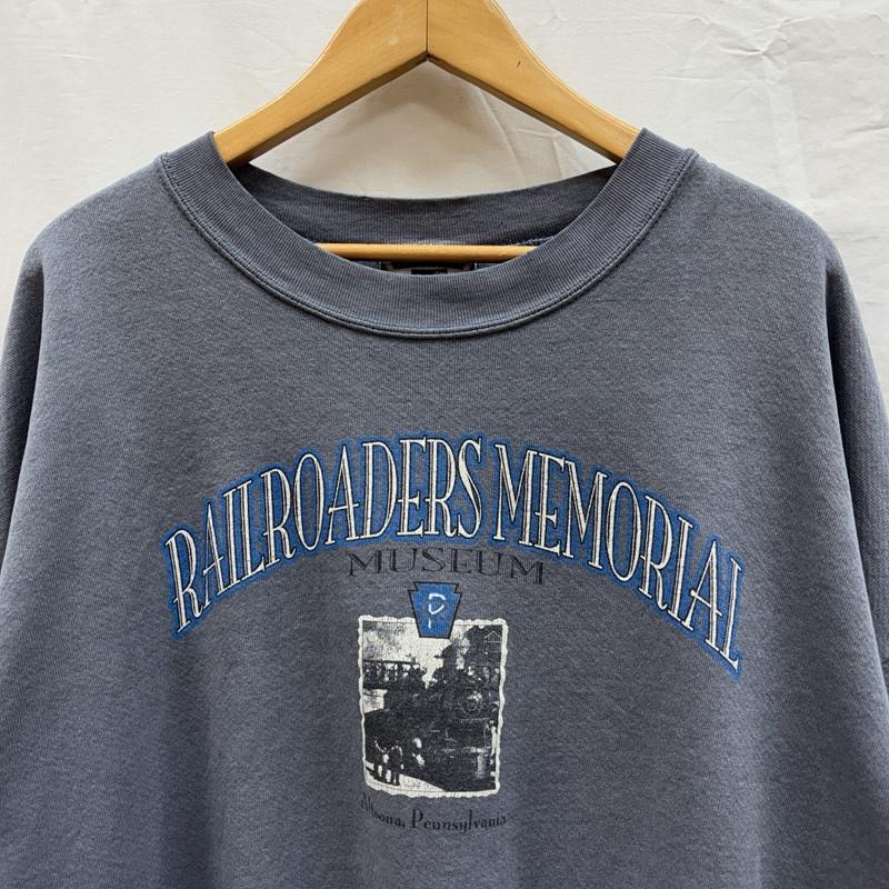 リー Lee トレーナー 長袖 90年代 ビンテージ USA製 RAILROADERS 博物館 プリント スウェット トレーナー 90s - メンズ USED 古着 中古 50150386