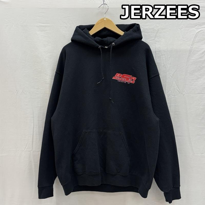 ジャージーズ JERZEES パーカー 長袖 2000年代 BSA TRUCKING ロゴ プリント プルオーバー フーディ スウェット パーカー 00s XL 黒 / ブラック / black メンズ USED 古着 中古 50150388