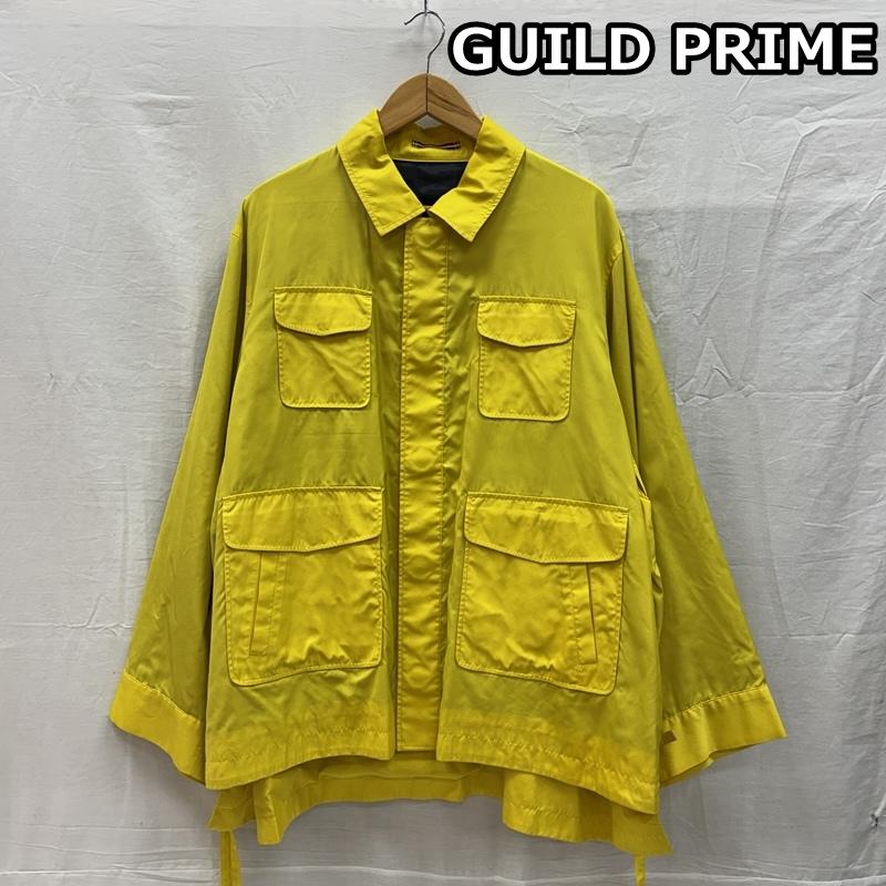 ギルドプライム GUILD PRIME ジャケット、上着 ジャンパー、ブルゾン オーバーサイズ ナイロン ジャケット 袖付け根レースアップ 71F43-700-64 3 黄 / イエロー / yellow メンズ USED 古着 中古 50150389