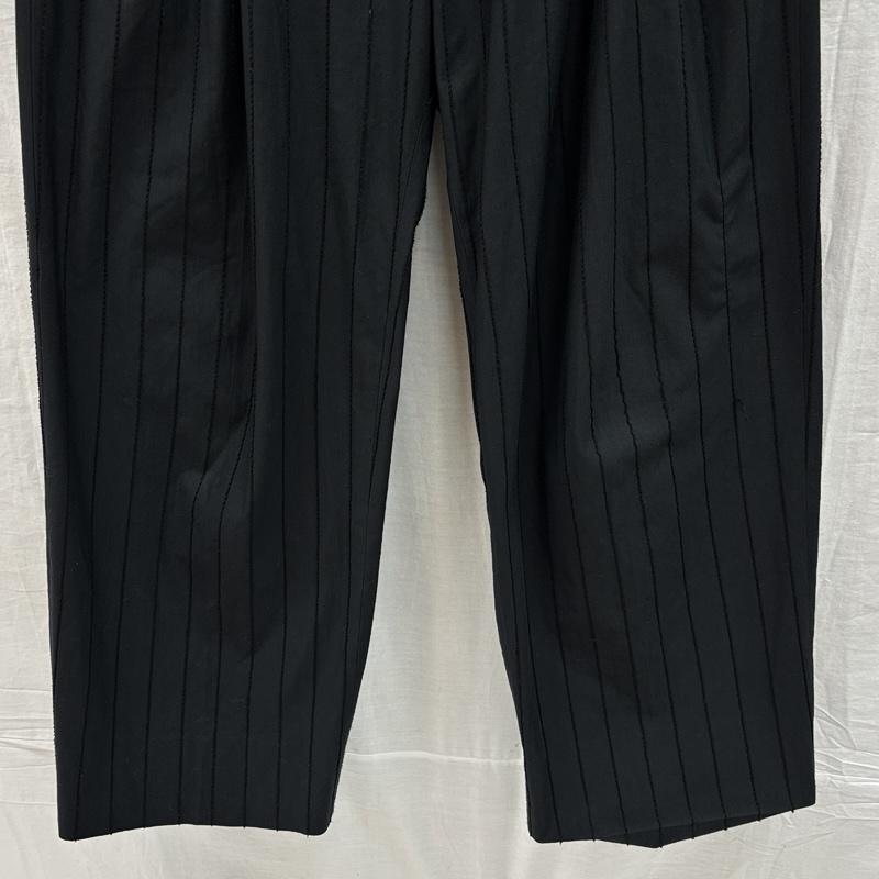 古着 USED ボトムス ボトムス KANEMASA PHIL カネマサフィル 24SS ストライプ タイプライター イージー パンツ S ストライプ 黒 / ブラック / black メンズ USED 古着 中古 50150394