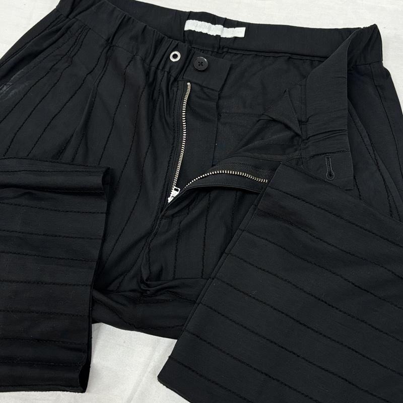 古着 USED ボトムス ボトムス KANEMASA PHIL カネマサフィル 24SS ストライプ タイプライター イージー パンツ S ストライプ 黒 / ブラック / black メンズ USED 古着 中古 50150394