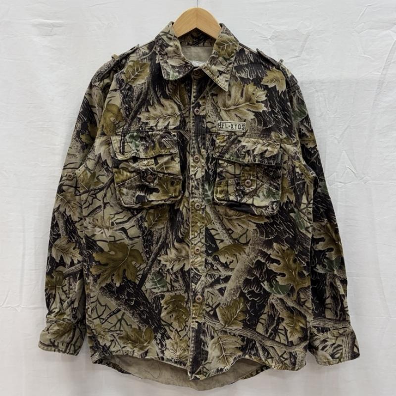 古着 USED シャツ、ブラウス 長袖 リアルツリーカモフラ 迷彩柄 ミリタリー フィールド シャツ エポーレット - カモフラージュ柄・迷彩 メンズ USED 古着 中古 50150399