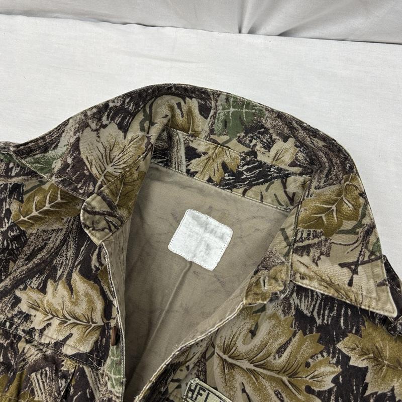 古着 USED シャツ、ブラウス 長袖 リアルツリーカモフラ 迷彩柄 ミリタリー フィールド シャツ エポーレット - カモフラージュ柄・迷彩 メンズ USED 古着 中古 50150399