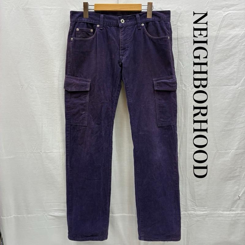 ネイバーフッド NEIGHBORHOOD パンツ ワークパンツ、ペインターパンツ 00s DCNH-10 サンダーステッチ コーデユロイ カーゴパンツ オールド アーカイブ L 紫 / パープル / purple メンズ USED 古着 中古 50150400
