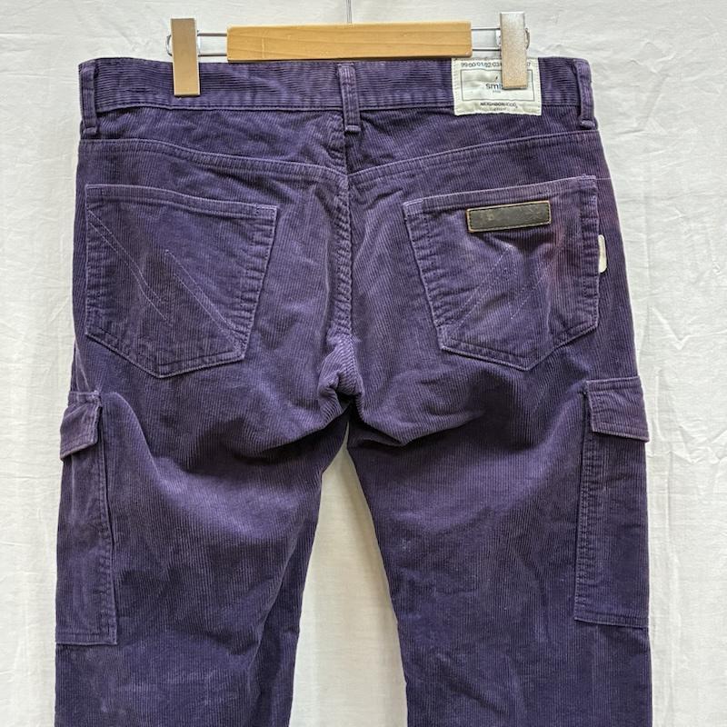 ネイバーフッド NEIGHBORHOOD パンツ ワークパンツ、ペインターパンツ 00s DCNH-10 サンダーステッチ コーデユロイ カーゴパンツ オールド アーカイブ L 紫 / パープル / purple メンズ USED 古着 中古 50150400