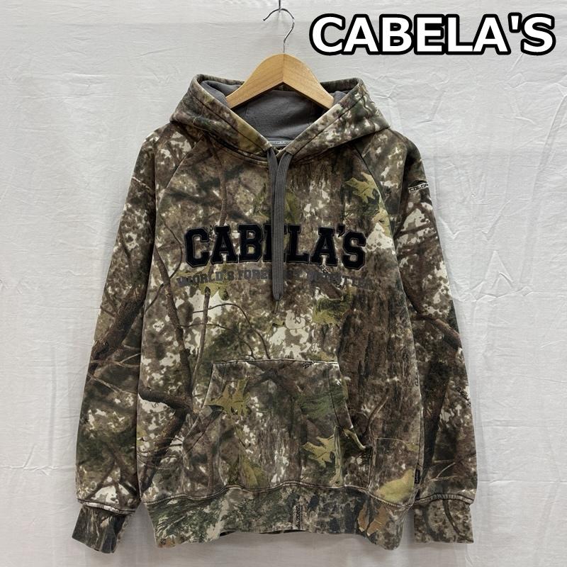 古着 USED パーカー 長袖 Cabelas カベラス リアルツリーカモフラ 迷彩柄 ロゴ プルオーバー フーディ パーカー M カモフラージュ柄・迷彩 メンズ USED 古着 中古 50150407