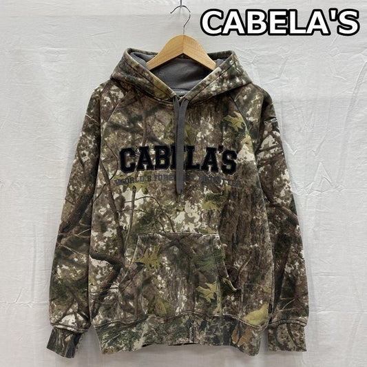 古着 USED パーカー 長袖 Cabelas カベラス リアルツリーカモフラ 迷彩柄 ロゴ プルオーバー フーディ パーカー M カモフラージュ柄・迷彩 メンズ USED 古着 中古 50150407