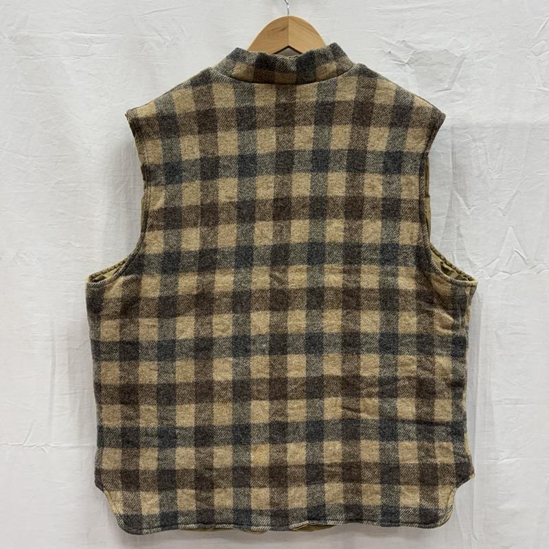 ウールリッチ WOOLRICH ベスト ベスト 70年代 ビンテージ USA製 リバーシブル チェックウール 無地60/40クロス ベスト 70s VINTAGE XL 無地 X チェック メンズ USED 古着 中古 50150428