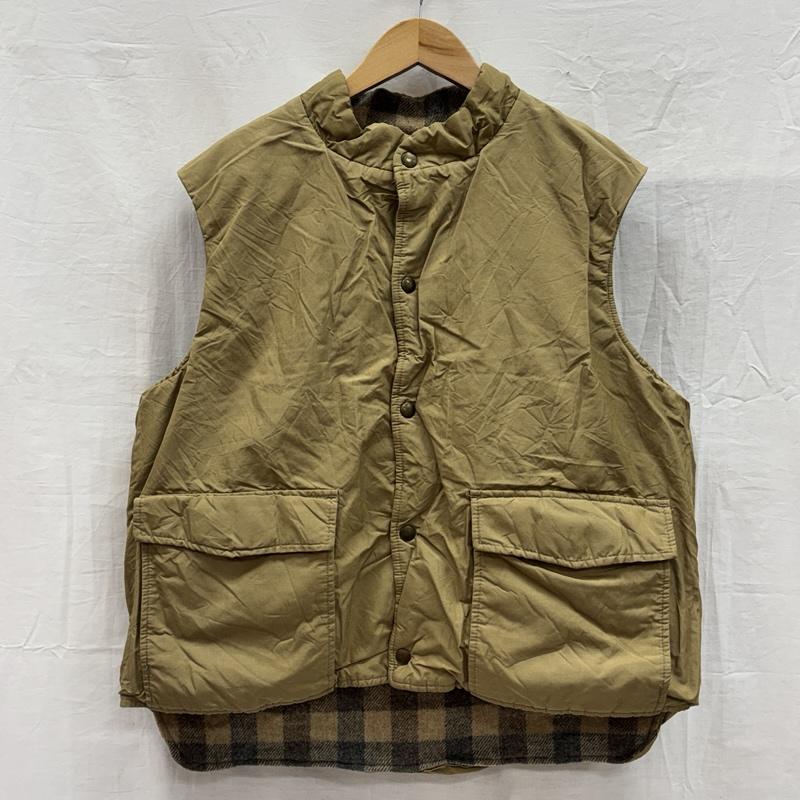 ウールリッチ WOOLRICH ベスト ベスト 70年代 ビンテージ USA製 リバーシブル チェックウール 無地60/40クロス ベスト 70s VINTAGE XL 無地 X チェック メンズ USED 古着 中古 50150428