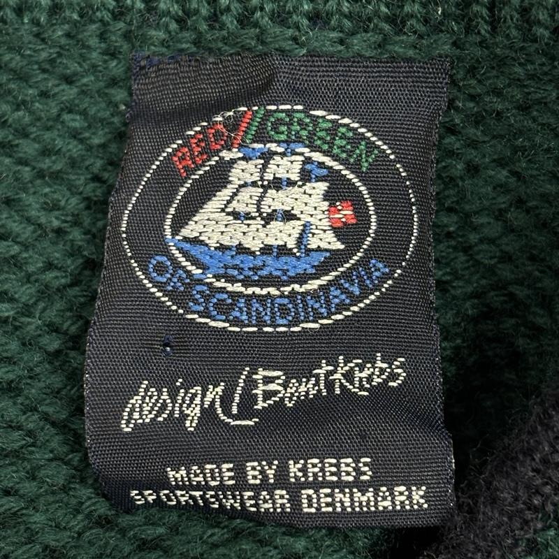 古着 USED カーディガン 長袖 RED GREEN OF SCANDINAVIA デンマーク製 ウール ニット カーディガン - 緑 / グリーン / green メンズ USED 古着 中古 50150429