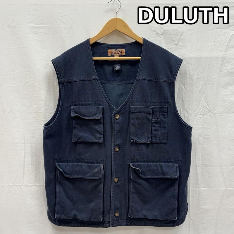古着 USED ベスト ベスト DULUTH TRADING ダック生地 ワーク ベスト L 紺 / ネイビー / navy メンズ USED 古着 中古 50150433