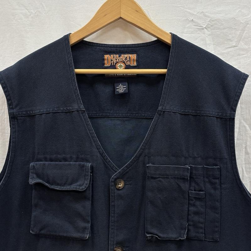 古着 USED ベスト ベスト DULUTH TRADING ダック生地 ワーク ベスト L 紺 / ネイビー / navy メンズ USED 古着 中古 50150433