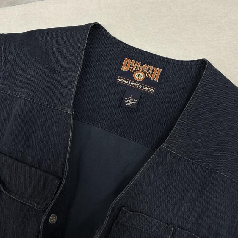 古着 USED ベスト ベスト DULUTH TRADING ダック生地 ワーク ベスト L 紺 / ネイビー / navy メンズ USED 古着 中古 50150433