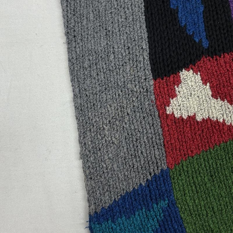 古着 USED ニット、セーター 長袖 CONCRETE 90年代 ビンテージ 香港製 幾何学模様 クルーネック ニット セーター 90s VINTAGE L メンズ USED 古着 中古 50150436