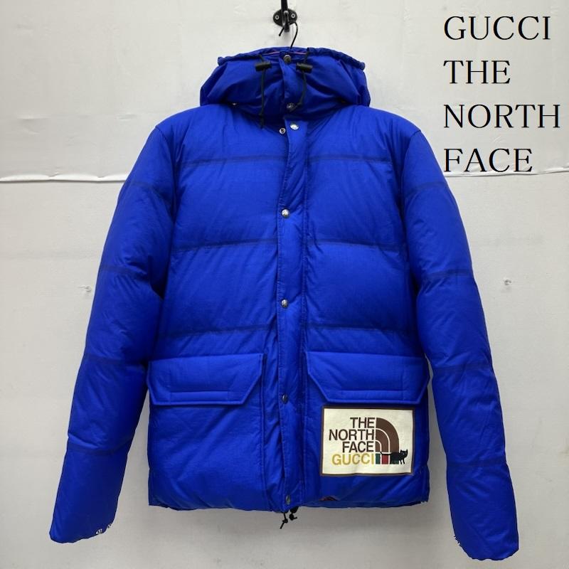 グッチ GUCCI ジャケット、上着 ダウンジャケット 21AW THE NORTH FACE 663753 XAACW ダブル ロゴ プリント ダウン ジャケット S 青 / ブルー / blue メンズ USED 古着 中古 50150442