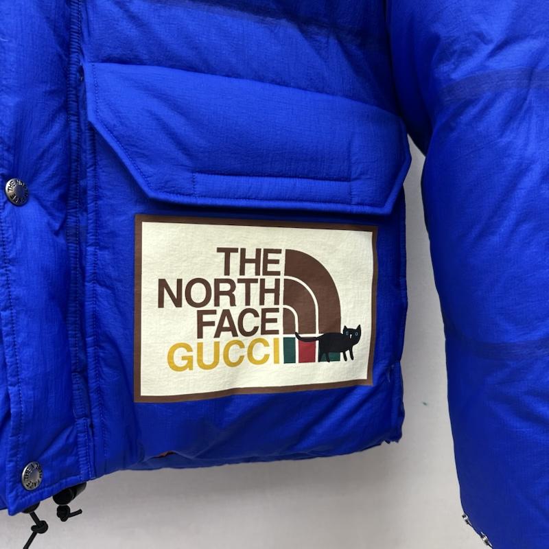 グッチ GUCCI ジャケット、上着 ダウンジャケット 21AW THE NORTH FACE 663753 XAACW ダブル ロゴ プリント ダウン ジャケット S 青 / ブルー / blue メンズ USED 古着 中古 50150442
