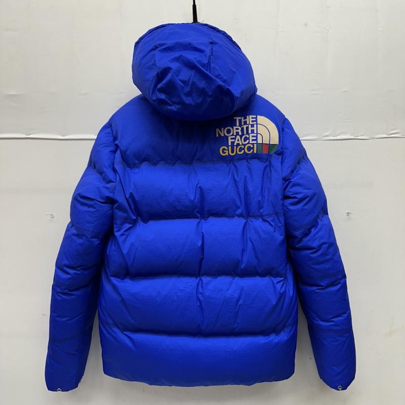 グッチ GUCCI ジャケット、上着 ダウンジャケット 21AW THE NORTH FACE 663753 XAACW ダブル ロゴ プリント ダウン ジャケット S 青 / ブルー / blue メンズ USED 古着 中古 50150442