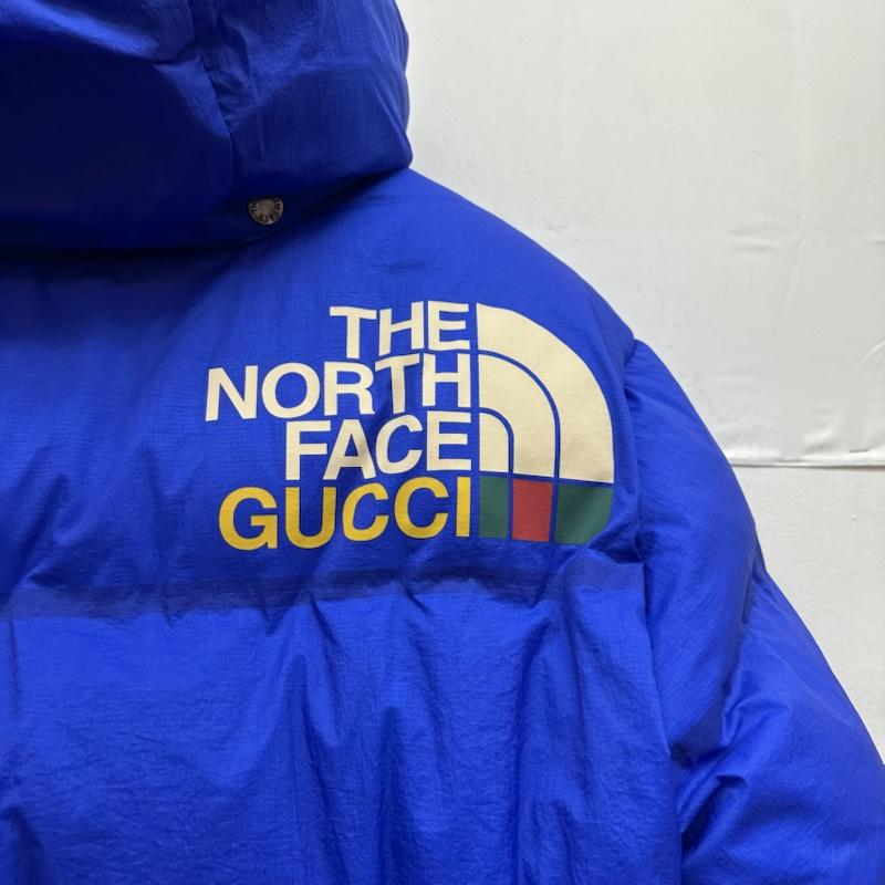 グッチ GUCCI ジャケット、上着 ダウンジャケット 21AW THE NORTH FACE 663753 XAACW ダブル ロゴ プリント ダウン ジャケット S 青 / ブルー / blue メンズ USED 古着 中古 50150442