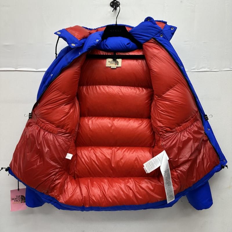 グッチ GUCCI ジャケット、上着 ダウンジャケット 21AW THE NORTH FACE 663753 XAACW ダブル ロゴ プリント ダウン ジャケット S 青 / ブルー / blue メンズ USED 古着 中古 50150442