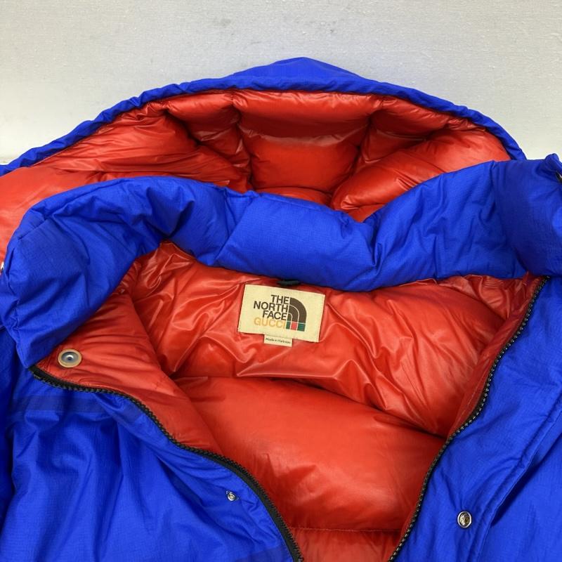 グッチ GUCCI ジャケット、上着 ダウンジャケット 21AW THE NORTH FACE 663753 XAACW ダブル ロゴ プリント ダウン ジャケット S 青 / ブルー / blue メンズ USED 古着 中古 50150442