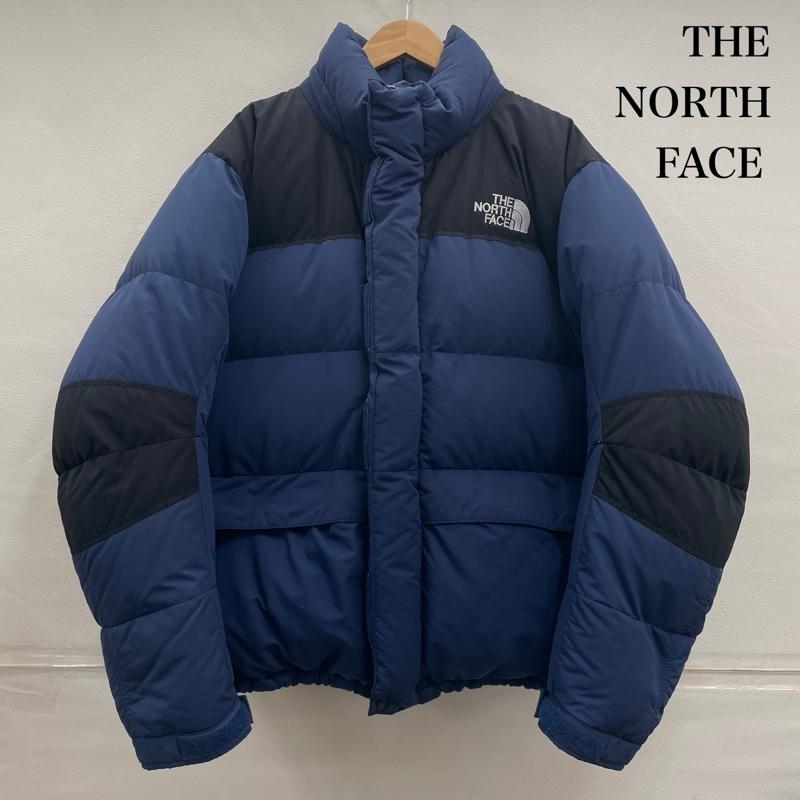 ザノースフェイス THE NORTH FACE ジャケット、上着 ジャンパー、ブルゾン ダウン ジャケット 2トーン ロゴ 刺繍 XL ロゴ、文字 X 刺繍 紺 / ネイビー / navy X 黒 / ブラック / black メンズ USED 古着 中古 50150443