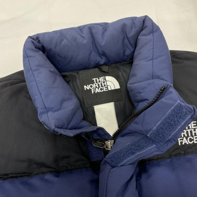ザノースフェイス THE NORTH FACE ジャケット、上着 ジャンパー、ブルゾン ダウン ジャケット 2トーン ロゴ 刺繍 XL ロゴ、文字 X 刺繍 紺 / ネイビー / navy X 黒 / ブラック / black メンズ USED 古着 中古 50150443