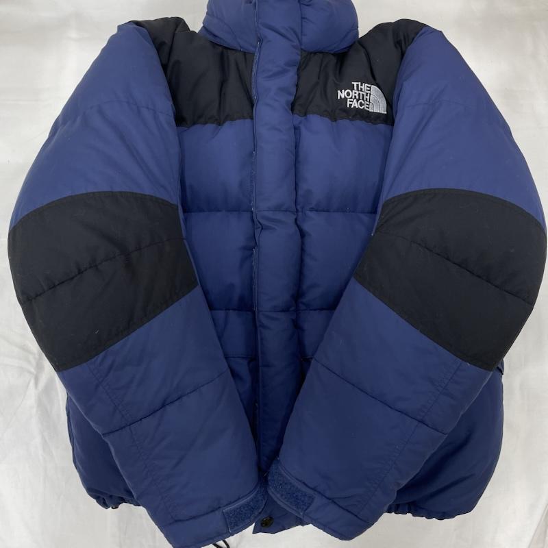 ザノースフェイス THE NORTH FACE ジャケット、上着 ジャンパー、ブルゾン ダウン ジャケット 2トーン ロゴ 刺繍 XL ロゴ、文字 X 刺繍 紺 / ネイビー / navy X 黒 / ブラック / black メンズ USED 古着 中古 50150443