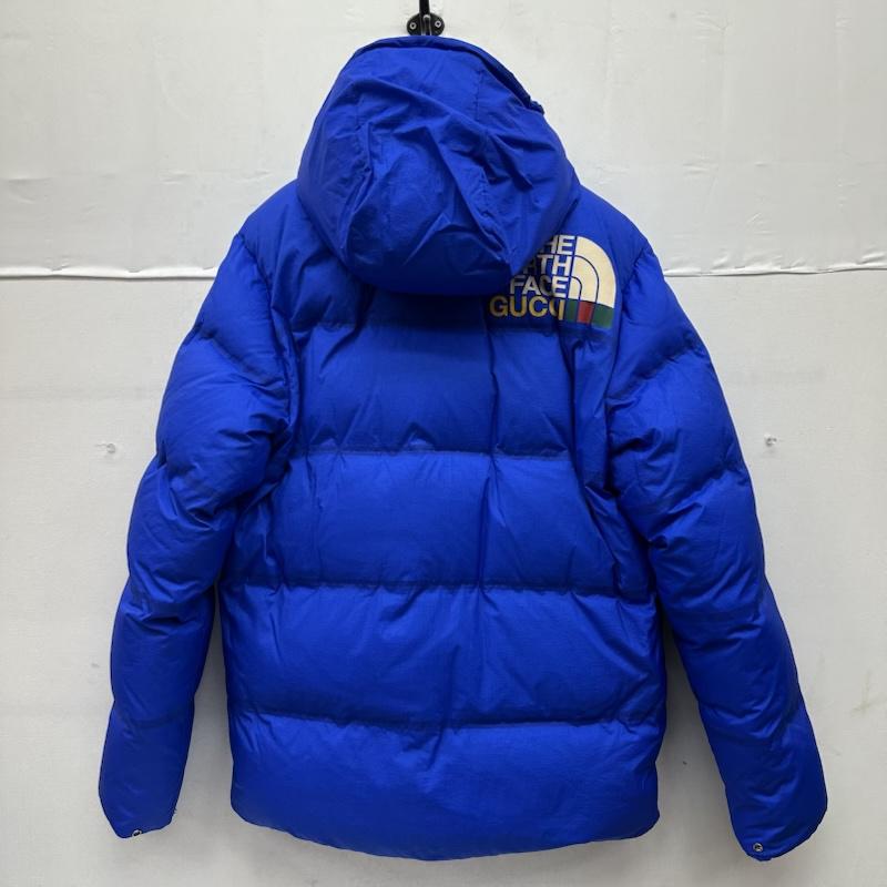 グッチ GUCCI ジャケット、上着 ダウンジャケット 21AW THE NORTH FACE 663753 XAACW ダブル ロゴ プリント ダウン ジャケット M 青 / ブルー / blue メンズ USED 古着 中古 50150444