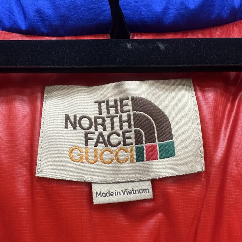 グッチ GUCCI ジャケット、上着 ダウンジャケット 21AW THE NORTH FACE 663753 XAACW ダブル ロゴ プリント ダウン ジャケット M 青 / ブルー / blue メンズ USED 古着 中古 50150444