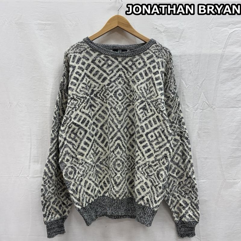 古着 USED ニット、セーター 長袖 JONATHAN BRYAN 総柄 アクリル ニット セーター オーバーサイズ L メンズ USED 古着 中古 50150454