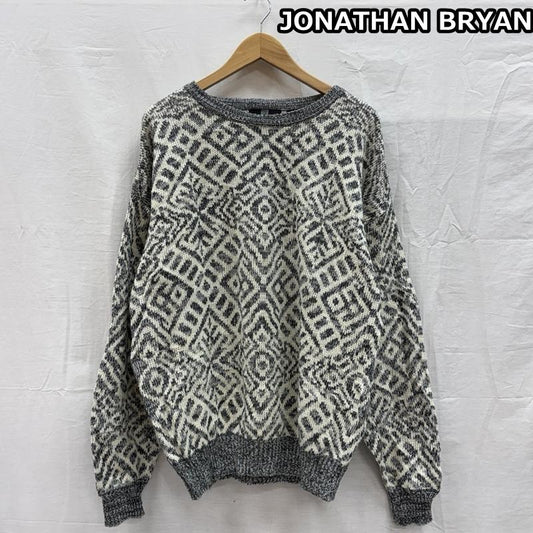 古着 USED ニット、セーター 長袖 JONATHAN BRYAN 総柄 アクリル ニット セーター オーバーサイズ L メンズ USED 古着 中古 50150454