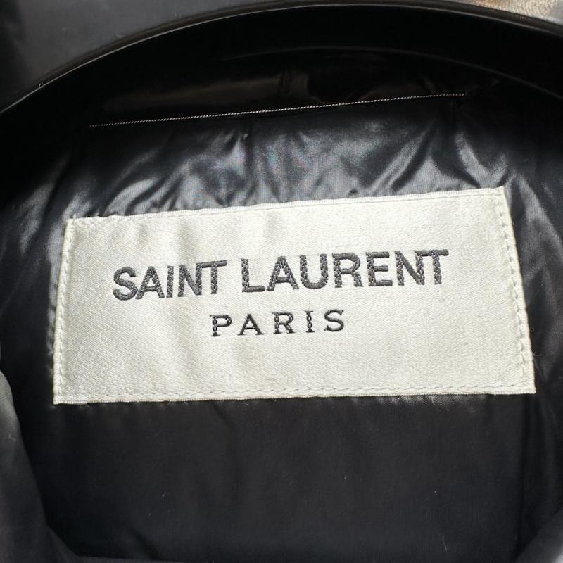 サンローランパリ SAINT LAURENT PARIS ジャケット、上着 ジャンパー、ブルゾン 758264Y5F65100046 YSL 刺繡 アノラック ナイロン ジャケット 48 黒 / ブラック / black メンズ USED 古着 中古 50150459