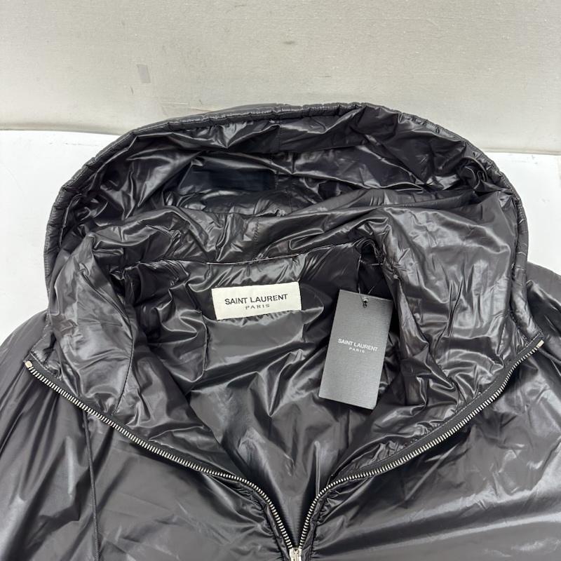 サンローランパリ SAINT LAURENT PARIS ジャケット、上着 ジャンパー、ブルゾン 758264Y5F65100046 YSL 刺繡 アノラック ナイロン ジャケット 48 黒 / ブラック / black メンズ USED 古着 中古 50150459