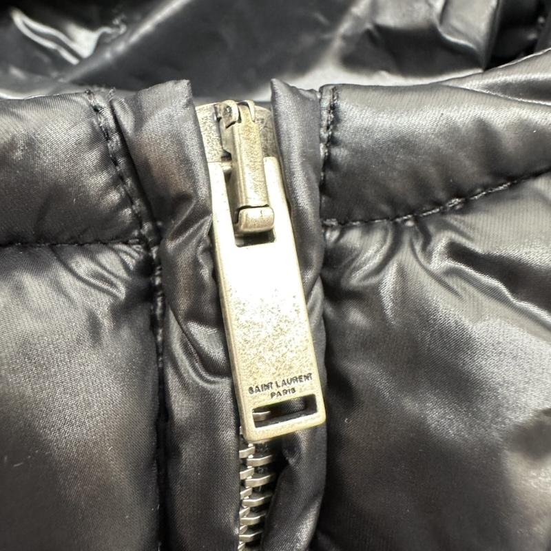 サンローランパリ SAINT LAURENT PARIS ジャケット、上着 ジャンパー、ブルゾン 758264Y5F65100046 YSL 刺繡 アノラック ナイロン ジャケット 48 黒 / ブラック / black メンズ USED 古着 中古 50150459