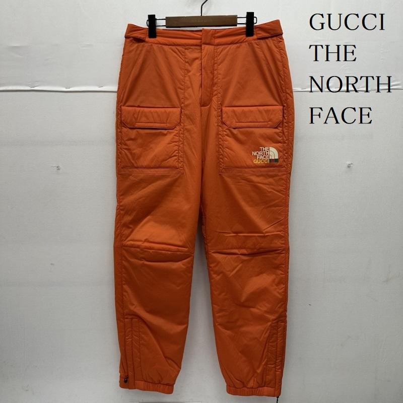 グッチ GUCCI パンツ ワークパンツ、ペインターパンツ 21AW THE NORTH FACE ナイロン 中綿 カーゴ パンツ 663764 XAAC6 M 橙 / オレンジ / orange メンズ USED 古着 中古 50150460