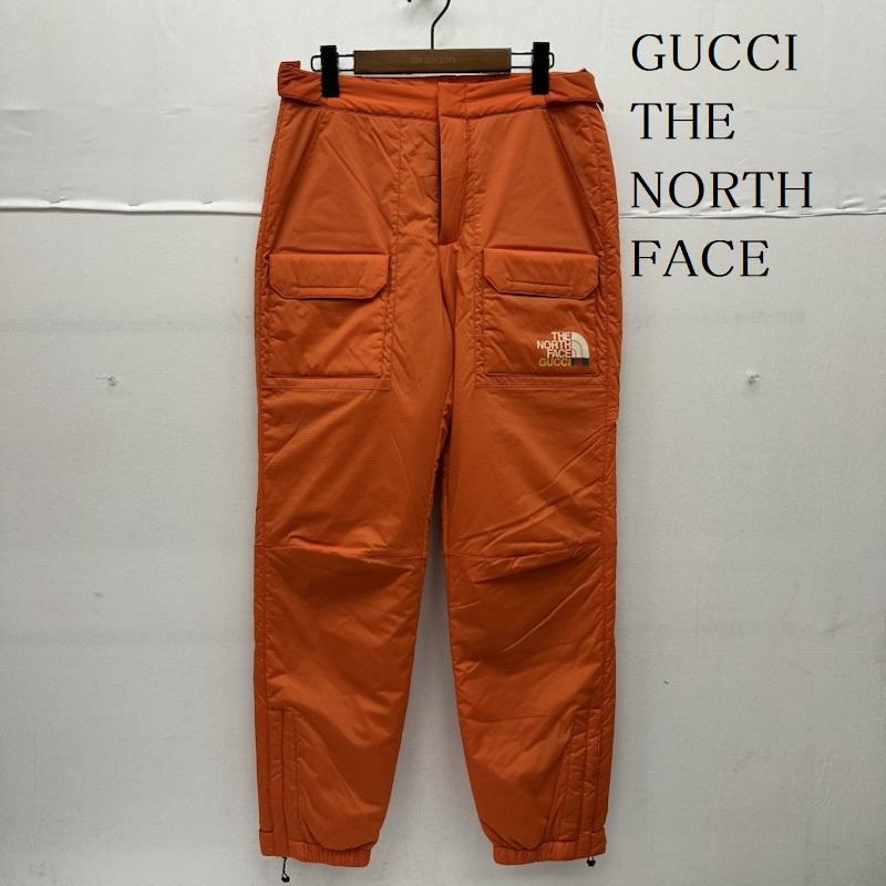 グッチ GUCCI パンツ ワークパンツ、ペインターパンツ 21AW THE NORTH FACE ナイロン 中綿 カーゴ パンツ 663764 XAAC6 S 橙 / オレンジ / orange メンズ USED 古着 中古 50150462
