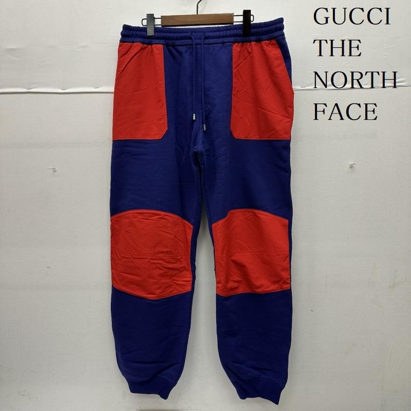 グッチ GUCCI パンツ ワークパンツ、ペインターパンツ 21AW THE NORTH FACE ナイロン 切り替え スウェット パンツ 671463 XJDRN XL 赤 / レッド / red X 紺 / ネイビー / navy メンズ USED 古着 中古 50150464