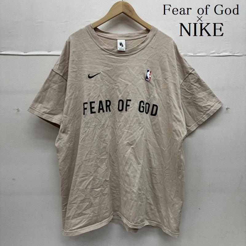 フィアーオブゴッド Fear of God Tシャツ 半袖 20AW NIKE NBA ロゴ プリント Tシャツ CU4699-140 XXL ベージュ / ベージュ / beige メンズ USED 古着 中古 50150474