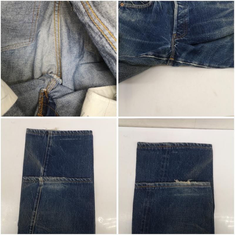 リーバイス Levi s パンツ デニム、ジーンズ 90s 92年 110周年 501 スモールe 赤耳 デニム パンツ USA バレンシア製 ボタン裏 555 30インチ インディゴ / インディゴ / Indigo メンズ USED 古着 中古 50150480