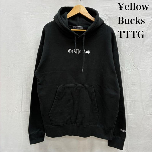 古着 USED パーカー 長袖 TTTG イエローバックス TO THE TOP GANG プルオーバー スウェット パーカー L ロゴ、文字 X 刺繍 黒 / ブラック / black メンズ USED 古着 中古 50150485