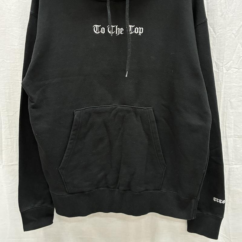 古着 USED パーカー 長袖 TTTG イエローバックス TO THE TOP GANG プルオーバー スウェット パーカー L ロゴ、文字 X 刺繍 黒 / ブラック / black メンズ USED 古着 中古 50150485