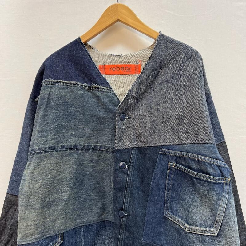 ジョンブル Johnbull ジャケット、上着 ジャンパー、ブルゾン rebear リメイク パッチワーク デニムジャケット FREE メンズ USED 古着 中古 50150490