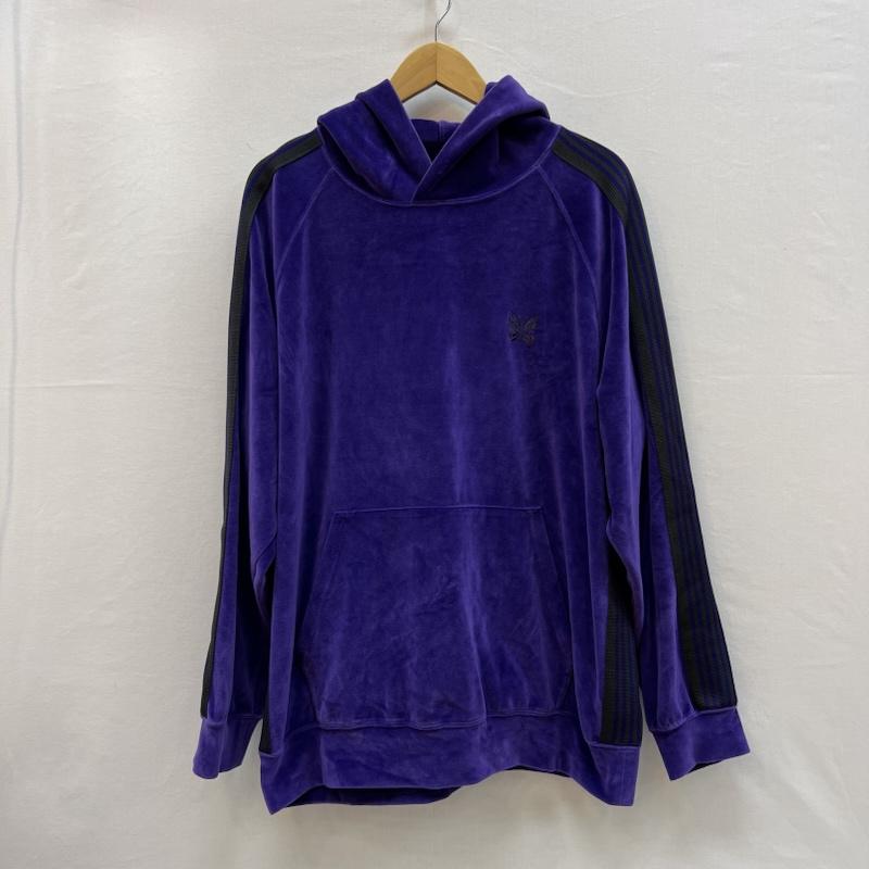 ニードルス Needles パーカー 長袖 NS252 ベロア トラック フーディー パーカー L 紫 / パープル / purple メンズ USED 古着 中古 50150508