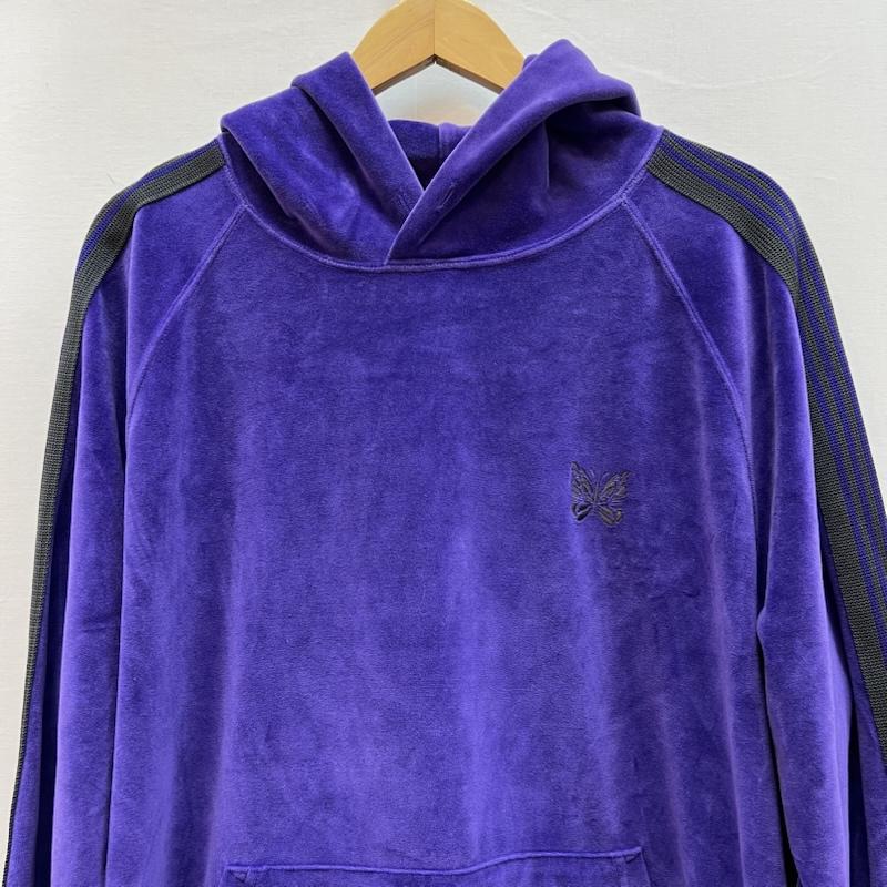 ニードルス Needles パーカー 長袖 NS252 ベロア トラック フーディー パーカー L 紫 / パープル / purple メンズ USED 古着 中古 50150508