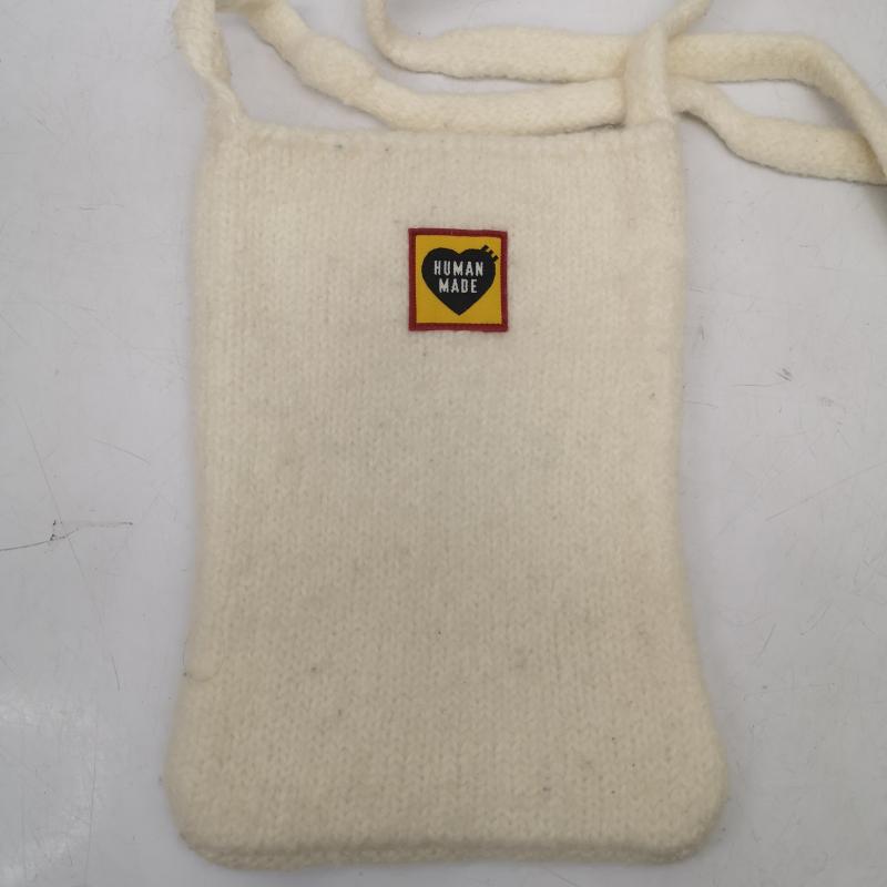 ヒューマンメード HUMAN MADE ショルダーバッグ ショルダーバッグ KHNT MINI SHOULDER BAG ニット ショルダー バッグ - 白 / ホワイト / white メンズ USED 古着 中古 50150542