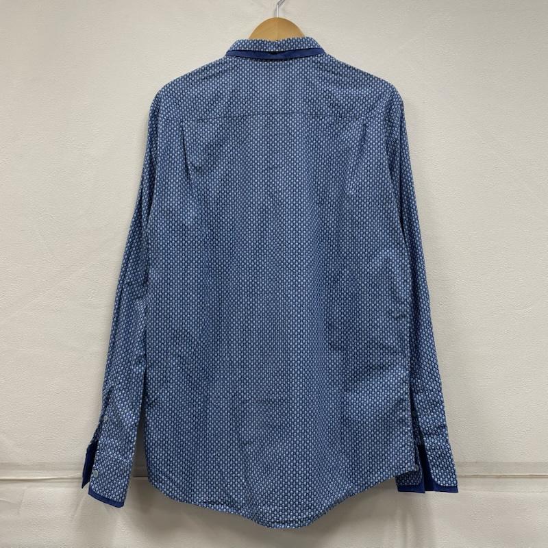 アレキサンダーマックイーン ALEXANDERMCQUEEN シャツ、ブラウス 長袖 ドクロ スカル プリント 長袖 ドレスシャツ コットン 総柄 50 プリント X 総柄 青 / ブルー / blue X 白 / ホワイト / white メンズ USED 古着 中古 50150552