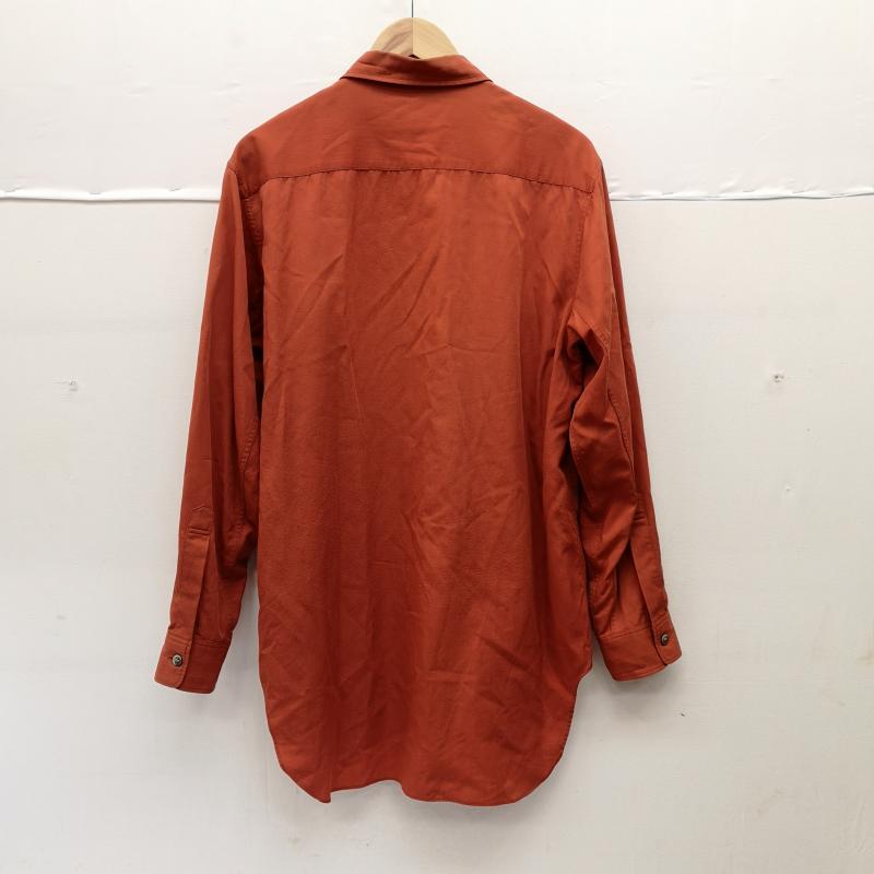 ワイズフォーメン Y s for men シャツ、ブラウス 長袖 ウール ナイロン 長袖 シャツ - 橙 / オレンジ / orange X 赤 / レッド / red メンズ USED 古着 中古 50150561